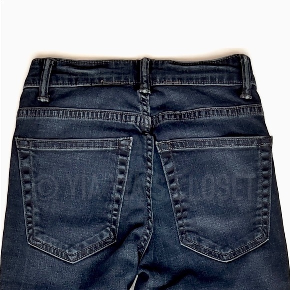 Helmut Lang Women’s SZ 24 High-Rise Slim Jeans in Dark Blue/Indigo Stretch Denim - Picture 8 of 14